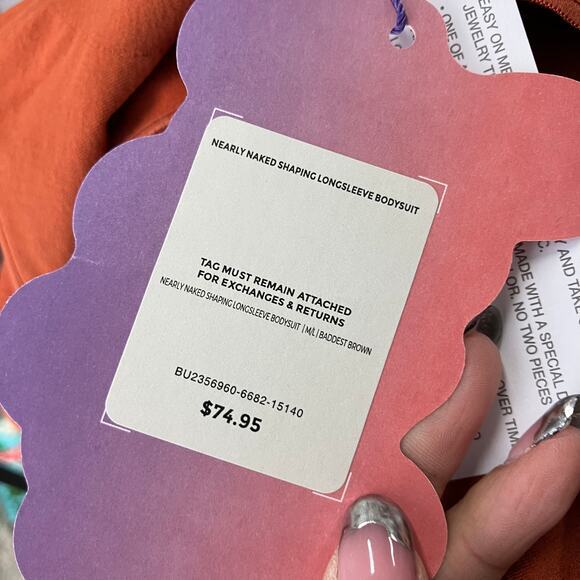 NWT Yitty Nearly Naked‎ Shapewear Long Sleeve Bodysuit Baddest Brown - Picture 3 of 3